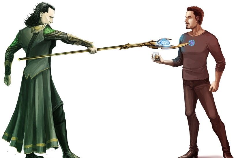 Comics - Avengers Loki Iron Man Tony Stark Wallpaper
