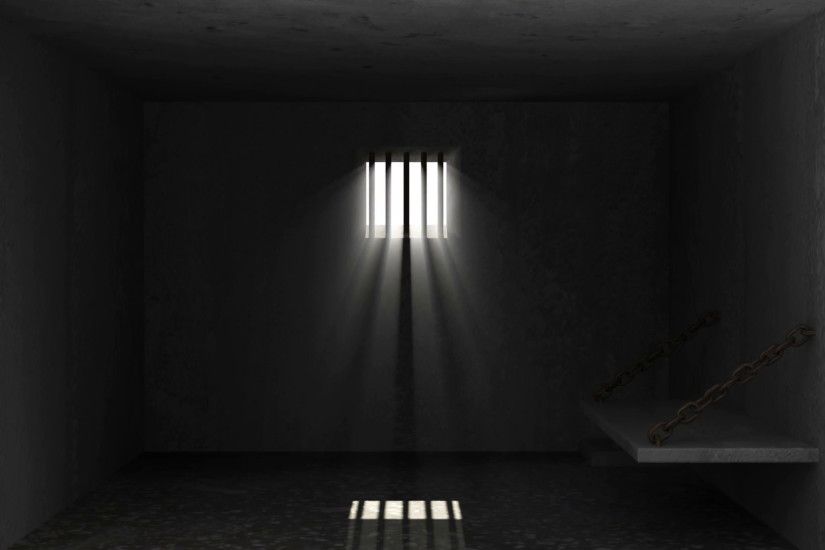 HQ Animation of Old Grunge Prison Interior with sun rays breaking through a  barred window and Closed Jail bars Motion Background - VideoBlocks