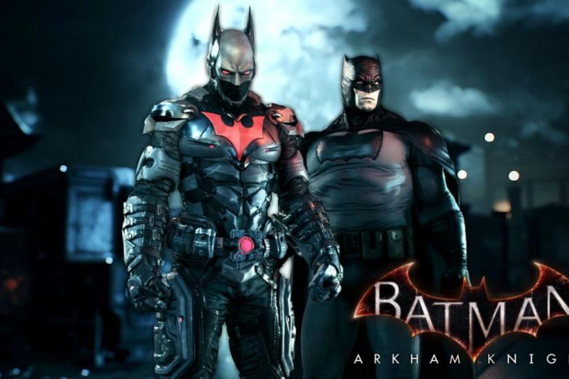 Batman: Arkham Knight - Batman Beyond & Dark Knight Returns Skins Gameplay