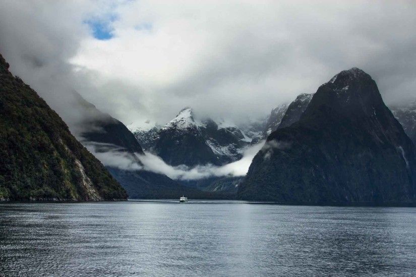 Lakes Island Milford Sound Zealand South New Fiordland Download Wallpaper  Of Beautiful Nature