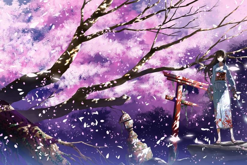 Anime Girl Japan, beautiful background