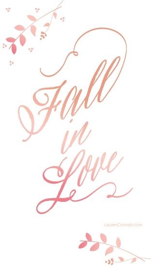 Fall in Love iPhone Wallpaper - LaurenConrad.com