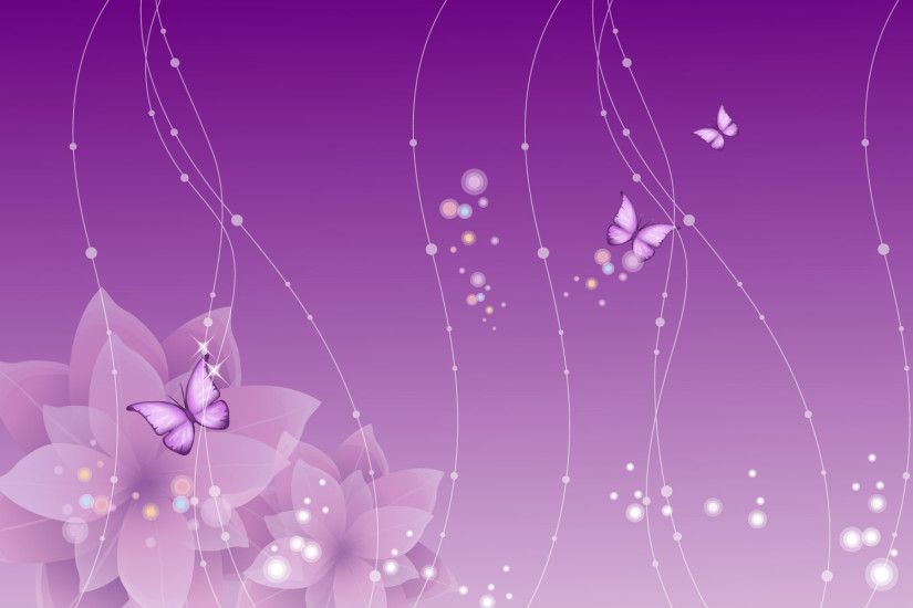 Purple flowers and butterflies wallpaper, Purple flowers and butterflies  Digital Art HD desktop wallpaper