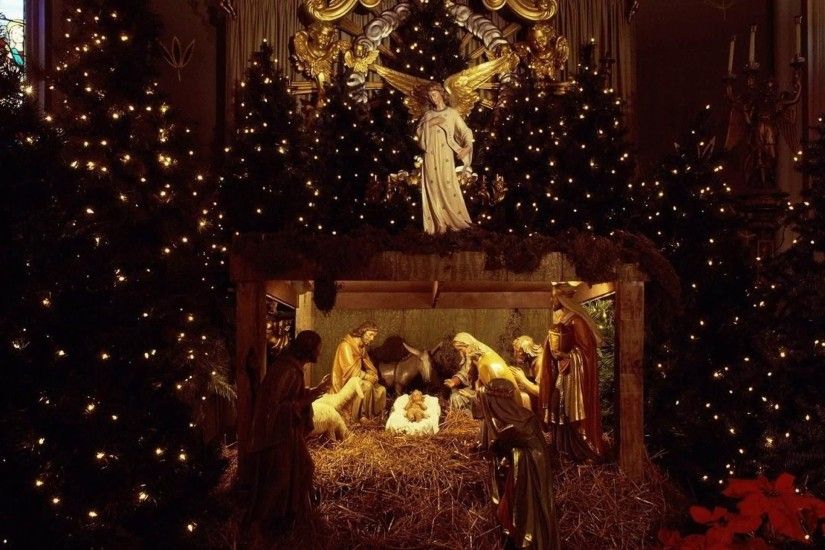 Enjoy And Celebrate Merry Chrishmas With Jesus Wallpaper Picture For Friends