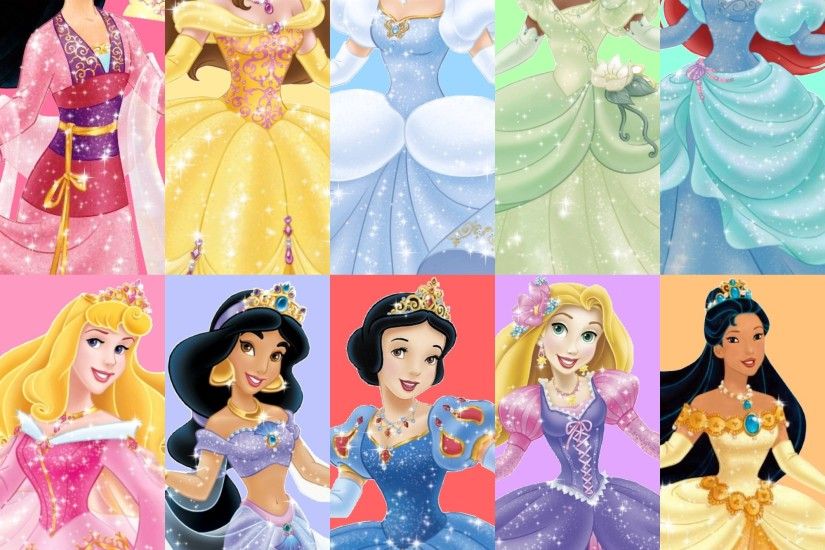 Ten Original Disney Princesses images Deluxe Gown Collage HD wallpaper and  background photos
