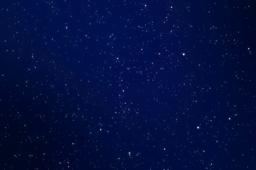 Glowing blue white dot particles flickering on a dark blue background  imitating a night sky full