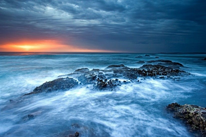 2560x1600 Ocean Waves Sunset Wallpapers - First HD Wallpapers