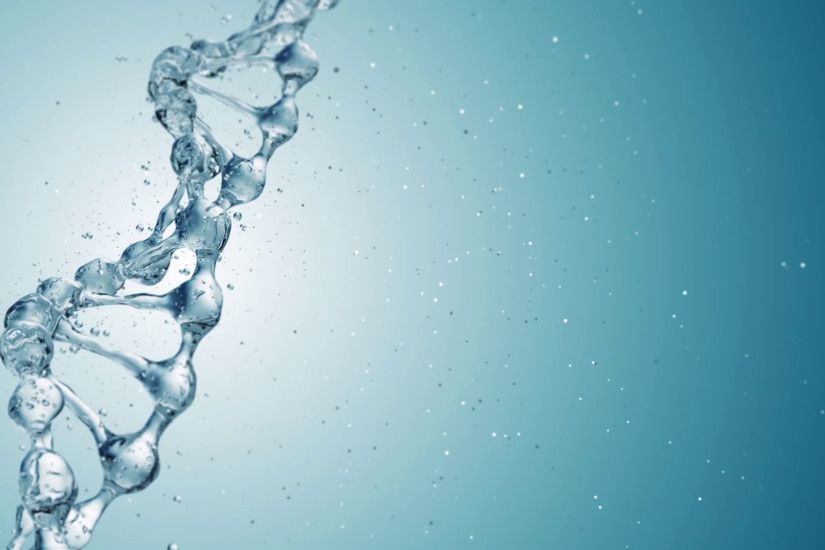 DNA molecule in water 3d illustration over blue background. HD Motion  Background - VideoBlocks