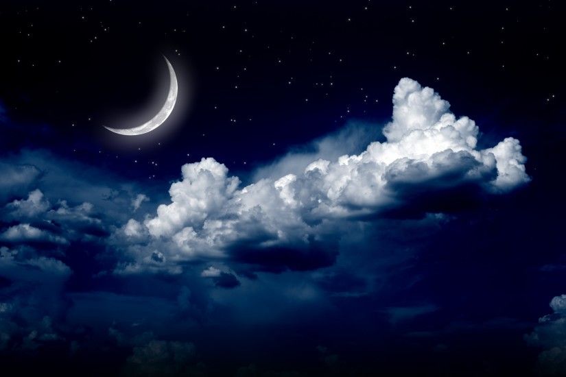 moonlight moon night nature landscape clouds stars sky g wallpaper
