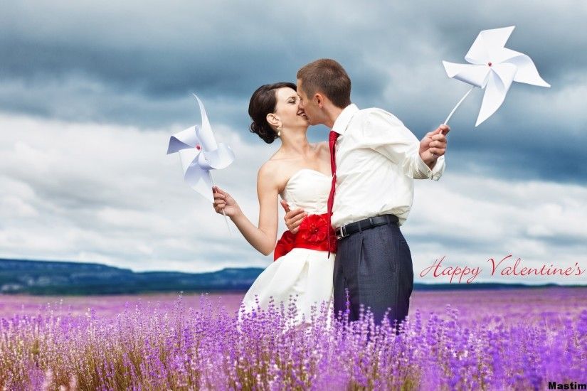 Valentine Day Lovely Couple Kissing HD Wallpaper