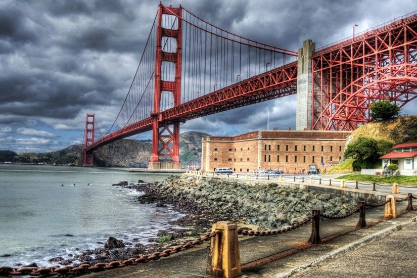 HDR, Bridge, River, Building, Golden Gate Bridge Wallpapers HD / Desktop  and Mobile Backgrounds
