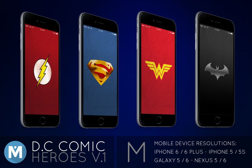 ... MOBILE : D.C Comic Heroes 1 Wallpaper Pack by polygn