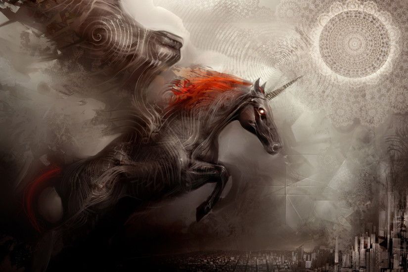Fantasy dragon Â· unicorn wallpaper ...