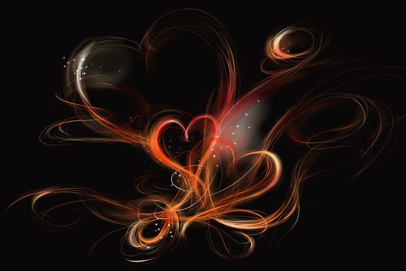 Abstract Paintings Of Love Background Wallpaper