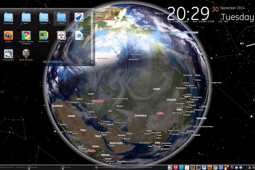 OpenSUSE 13.1 Globe wallpaper