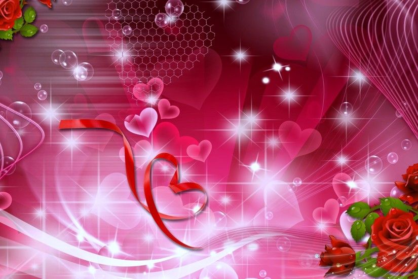 pink love heart hd wallpaper