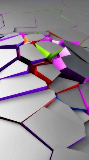 Wallpaper Full HD for Mobile with 3D Colorful Cracked Floor | HD .