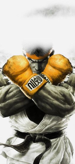 Street fighter gold ryu game iPhone 8 Wallpaper