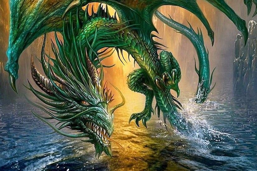 pin Drawn water dragon jade dragon #2