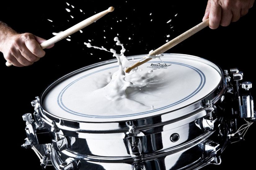 Drums Milk Splash Desktop Wallpaper