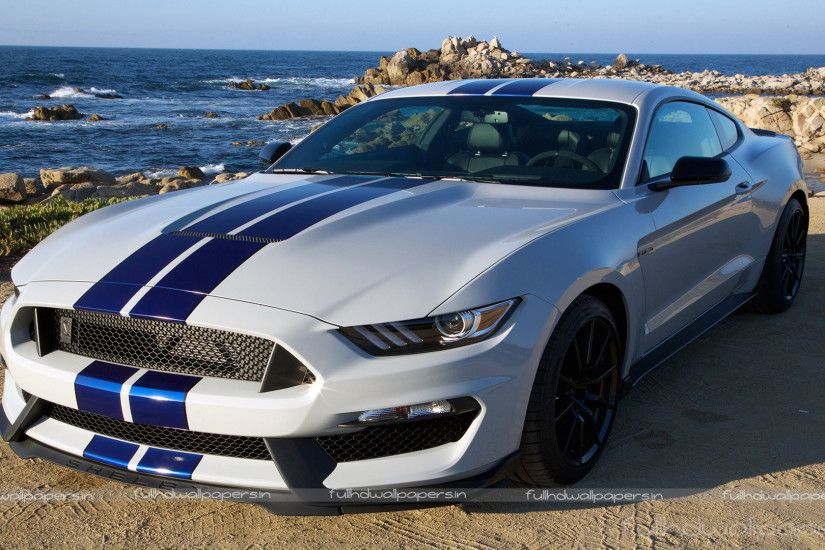 Ford Mustang Shelby White Blue