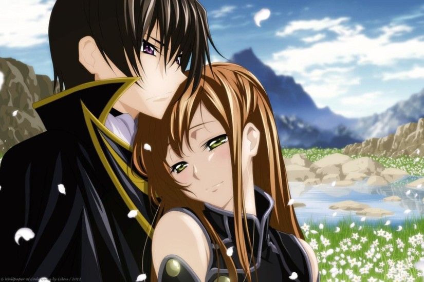 Romantic Anime Wallpaper Couples Hugging Winter Season Romantic .