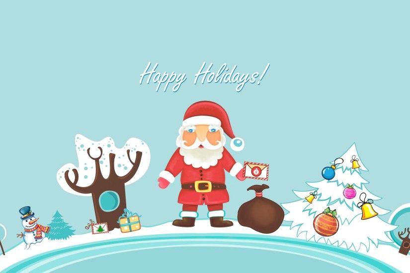 Santa Claus Happy Holidays Wallpapers