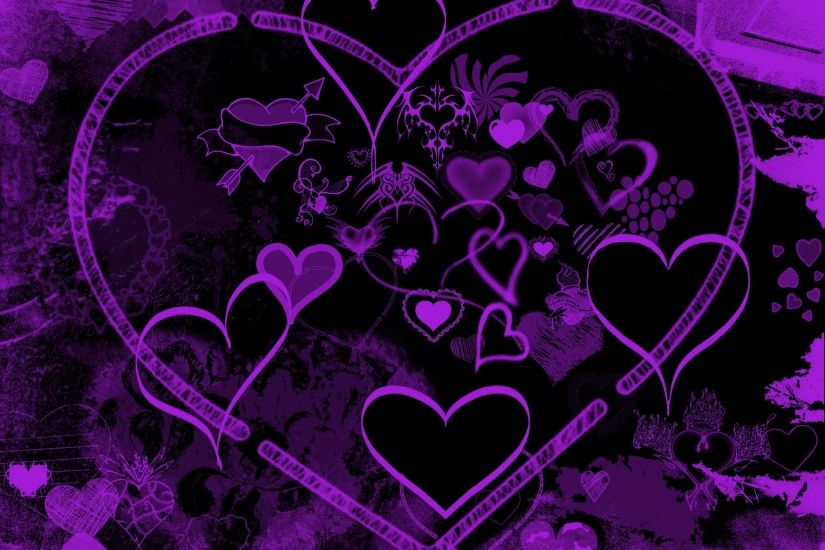 Purple Hearts Wallpaper by lavadragon on DeviantArt