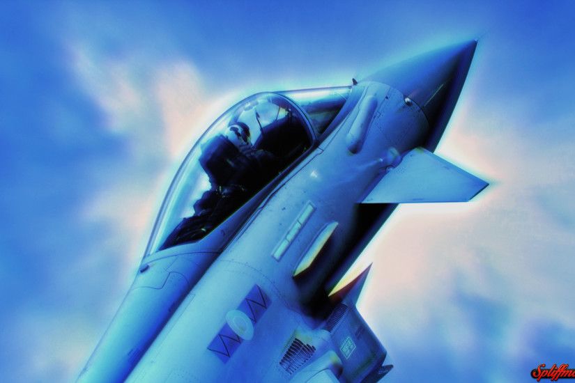 HD Blue Fighter Jet Wallpaper