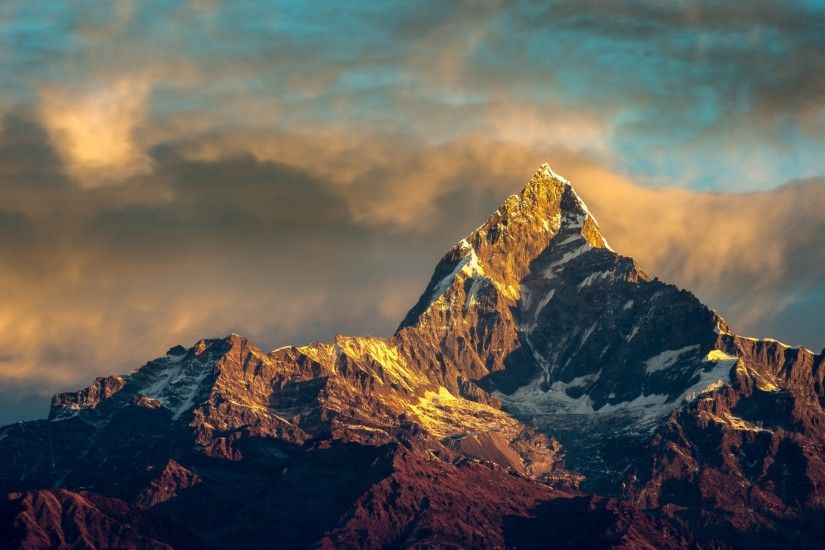himalayas mountain annapurna morning nepal