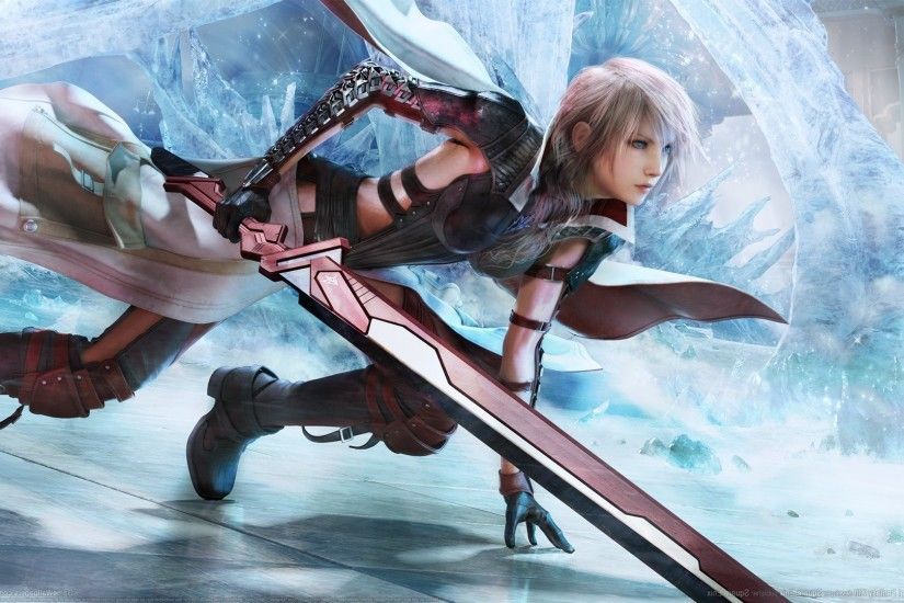 Claire Farron, Final Fantasy XIII, Final Fantasy, Video Games, Sword, Ice Wallpapers  HD / Desktop and Mobile Backgrounds