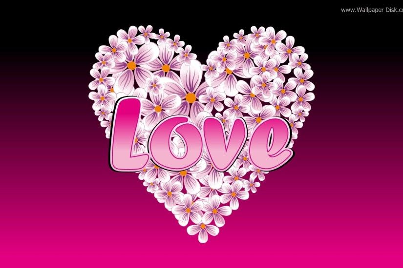 Best Pink love with white flowers desktop wallpapers background collection