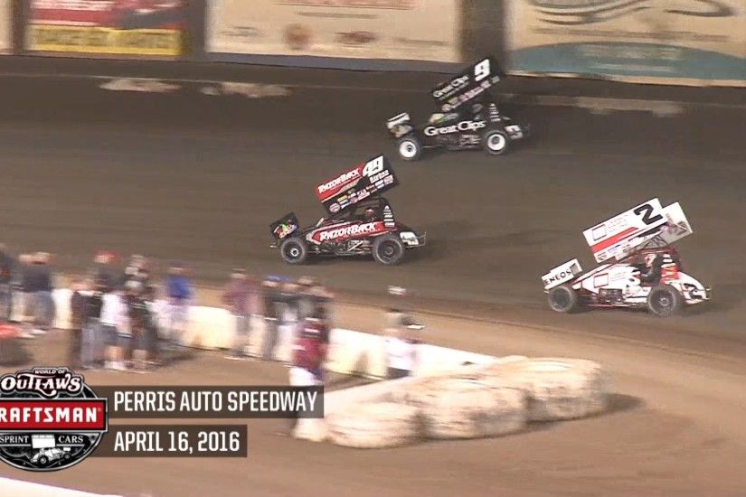Highlights: World of Outlaws Craftsman Sprint Cars Perris Auto Speedway  April 16th, 2016 - YouTube