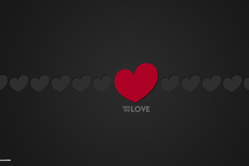 love word one my love minimalistic red grey hearts desktop background