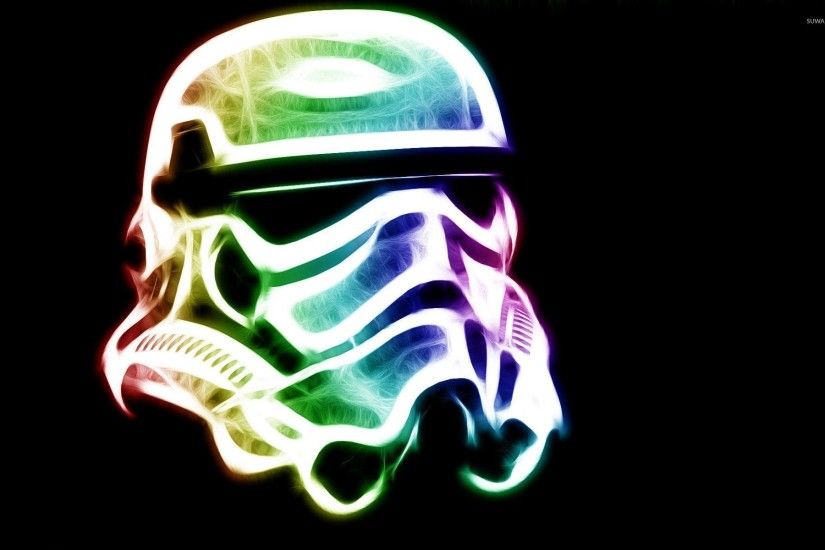 Neon Stormtrooper helmet - Star Wars wallpaper 1920x1200 jpg