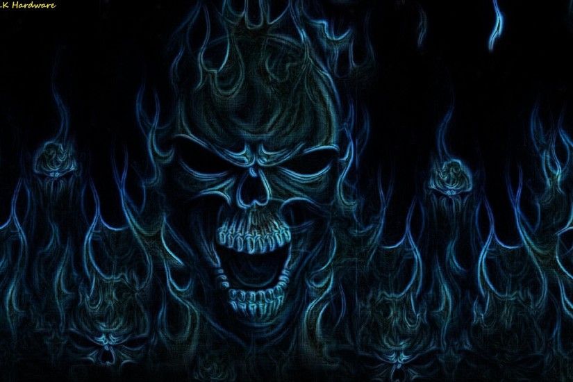 Dark - Skull Fantasy Horror Wallpaper