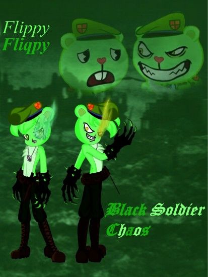 Flippy and Fliqpy in version Black Rock Shooter by Marythedark