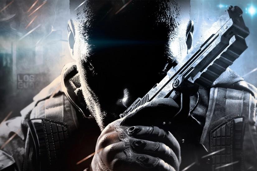 Preview wallpaper call of duty, black ops ii, face, arms 2560x1440