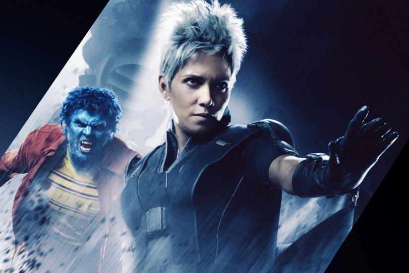 halle berry as storm and nicholas hoult as beast / hank in x men days of