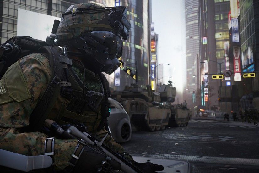 Preview wallpaper call of duty advanced warfare, cod aw, soldiers, weapons,  mask