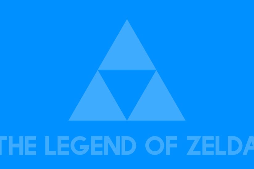 minimalism, The Legend of Zelda, Blue, Triforce Wallpaper HD