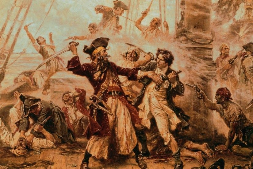 The Pirate Edward Teach Blackbeard Wallpaper