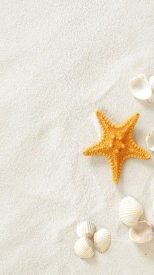 Pure Seaside Beach Starfish Seashell #iPhone #6 #plus #wallpaper