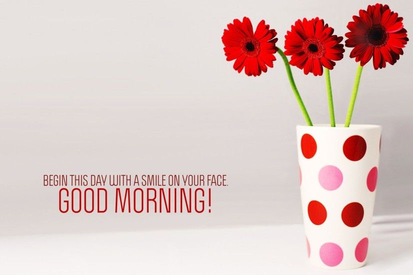 Fresh flowers in the vase good morning wishes wallpapers free