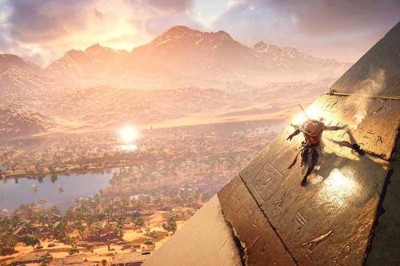 Select the image above to view the wallpaper full screen. 2. Press the  PlayStation 4 screen capture button on the controller. Assassin's Creed:  Origins