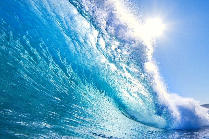 Ocean waves desktop background wallpaper HD.