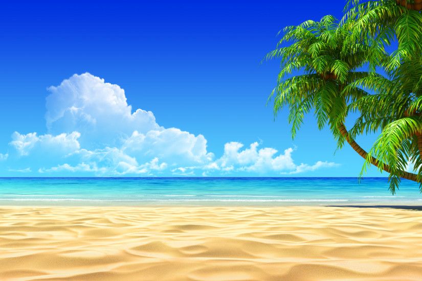 Image for Tropical Beaches With Palm Trees Wallpapers Desktop Background