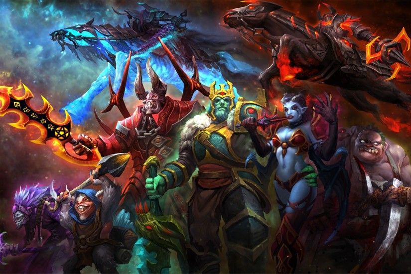 ... Heroes, Video Games, Wraith King, Pudge, Queen Of Pain, Meepo, Dazzle,  Cahos Knight, Abaddon Wallpapers HD / Desktop and Mobile Backgrounds