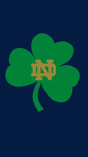 ... Notre Dame Fighting Irish Wallpaper with Shamrock Logo