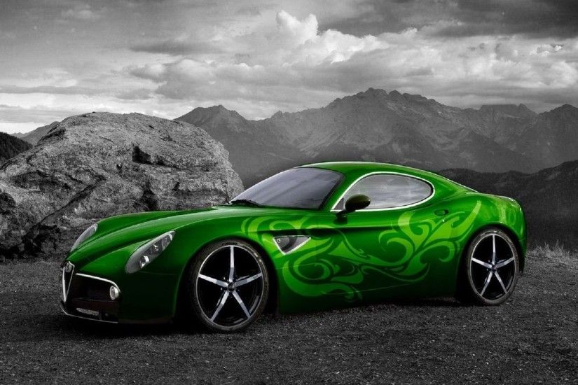 Green Car Background